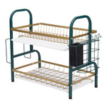 Kitchen 2-tier Carbon Steel Dish Rack