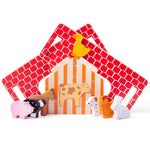 Wooden Farmhouse Shape Sorter Toy