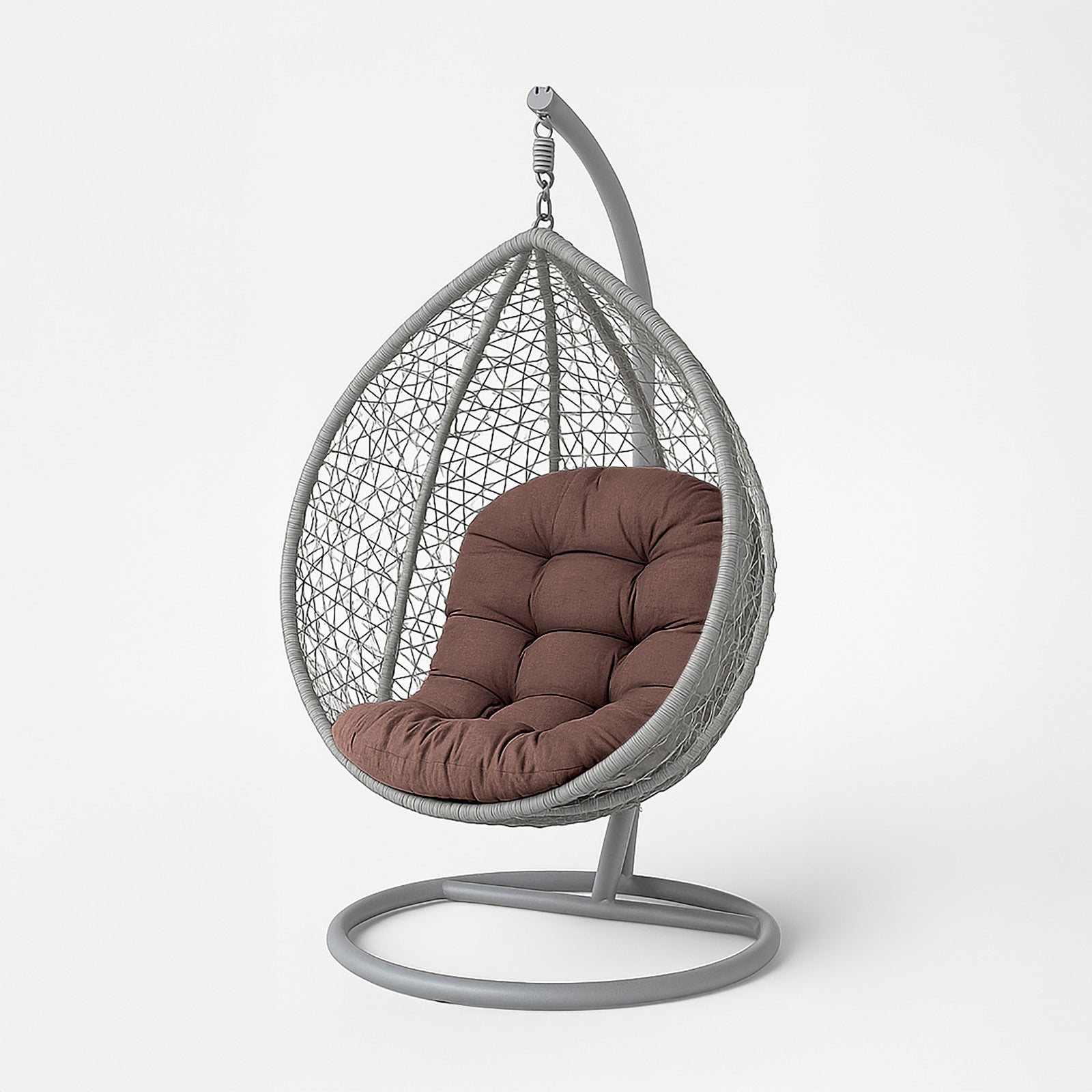 Luxury Garden Round Egg Chair Swing Cushion, 80 X 120 Cm | One Size | Brown