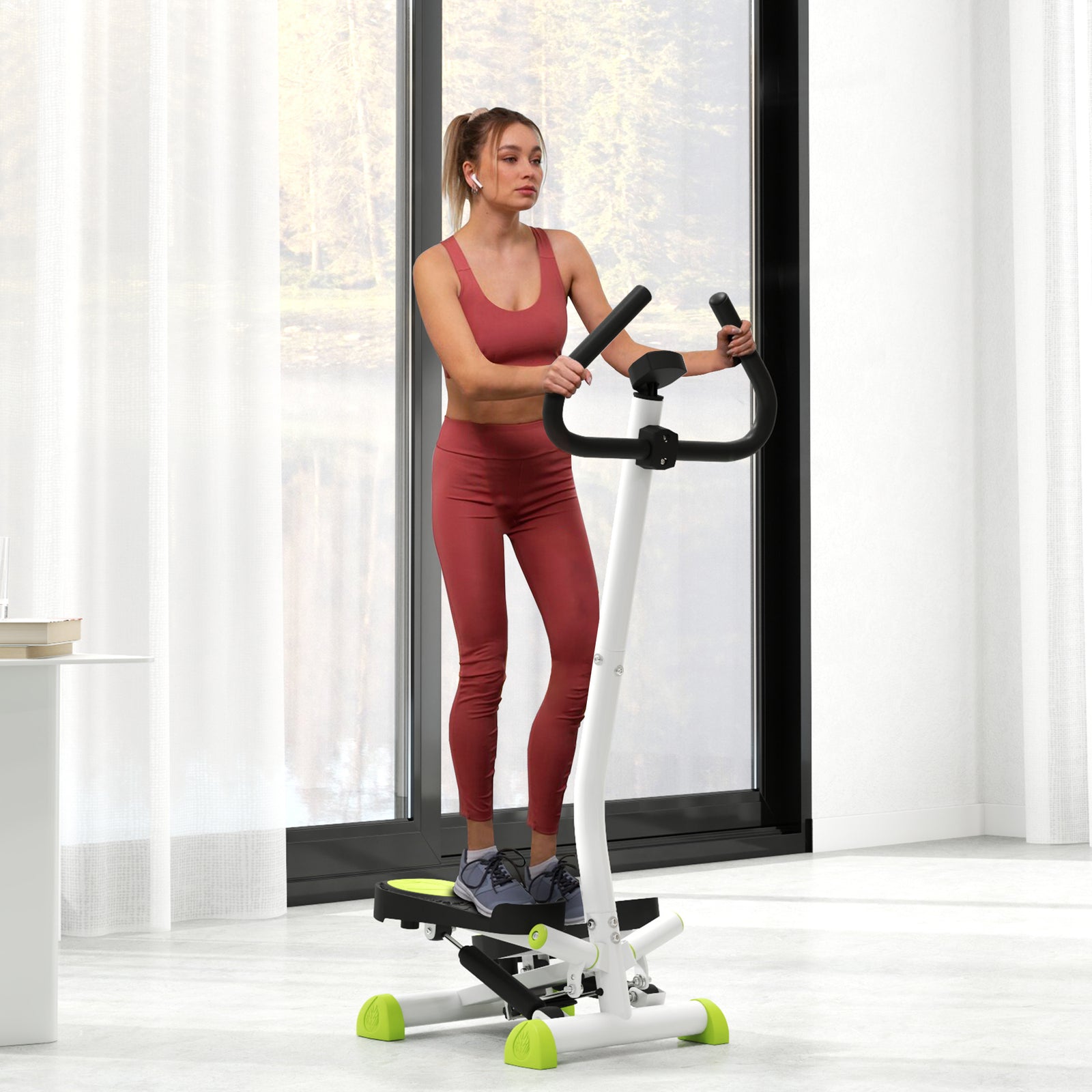 Twister Stepper Step Machine With Adjustable Resistance | White