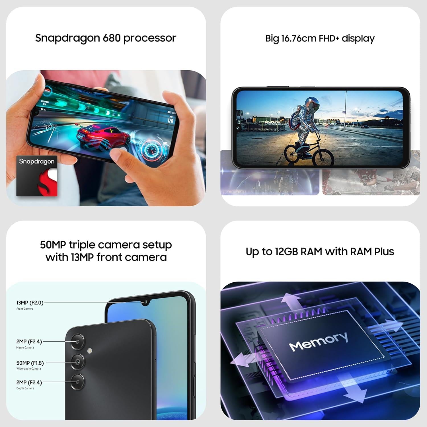 Galaxy A05 64gb 4gb Ram 6.7"  Dual Sim Smartphone With 50mp Camera | 64gb | Black