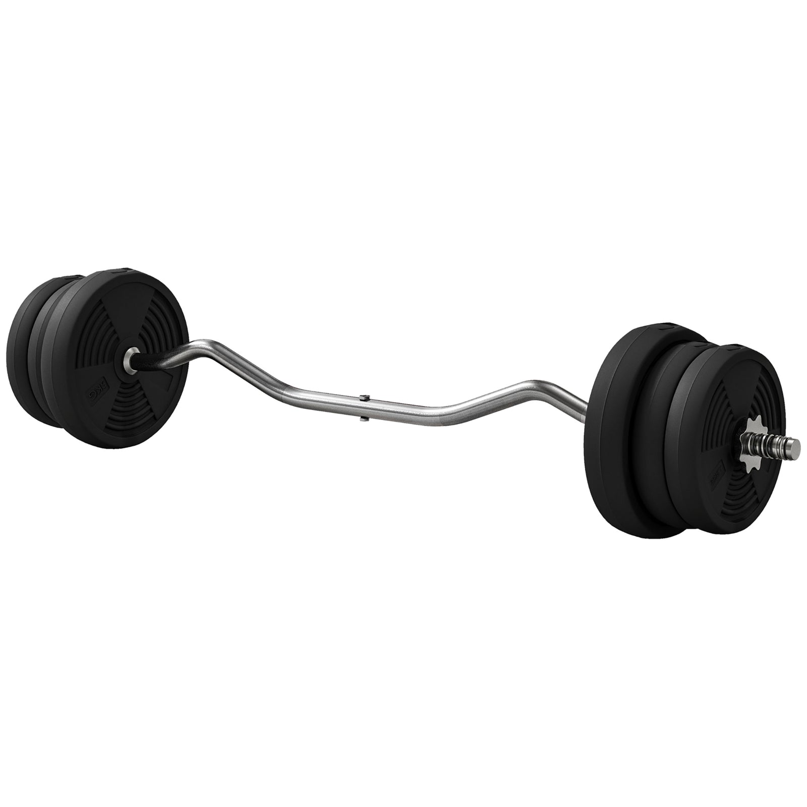 25kg Adjustable Barbell Weights Set | Black
