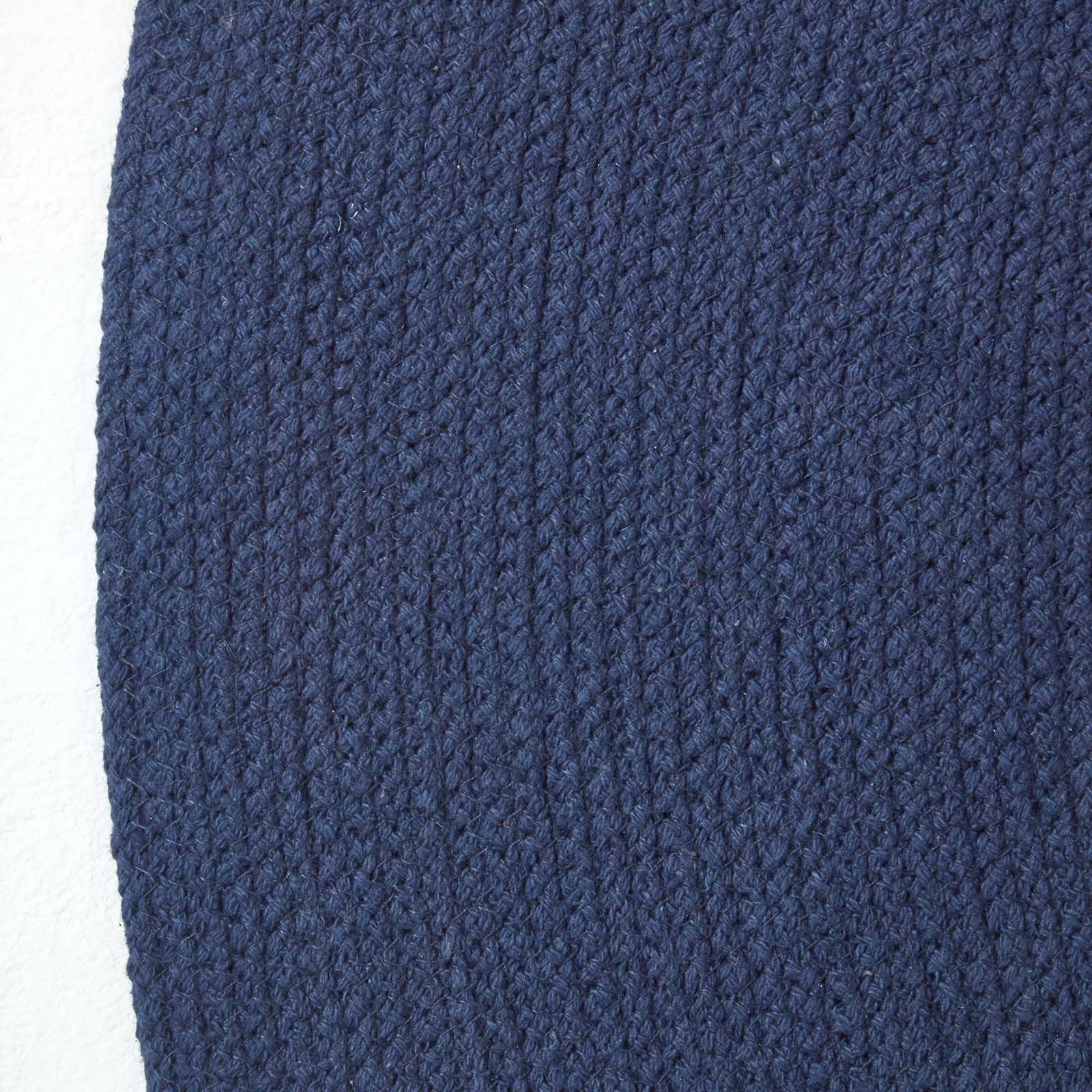 Handmade Woven Braided Oval Rug | 150cm | Navy Blue