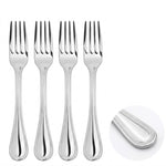 Cutlery Sets Stainless Steel 18/8 Forks Spoons Catering Bead | Set of 12 | Silver
