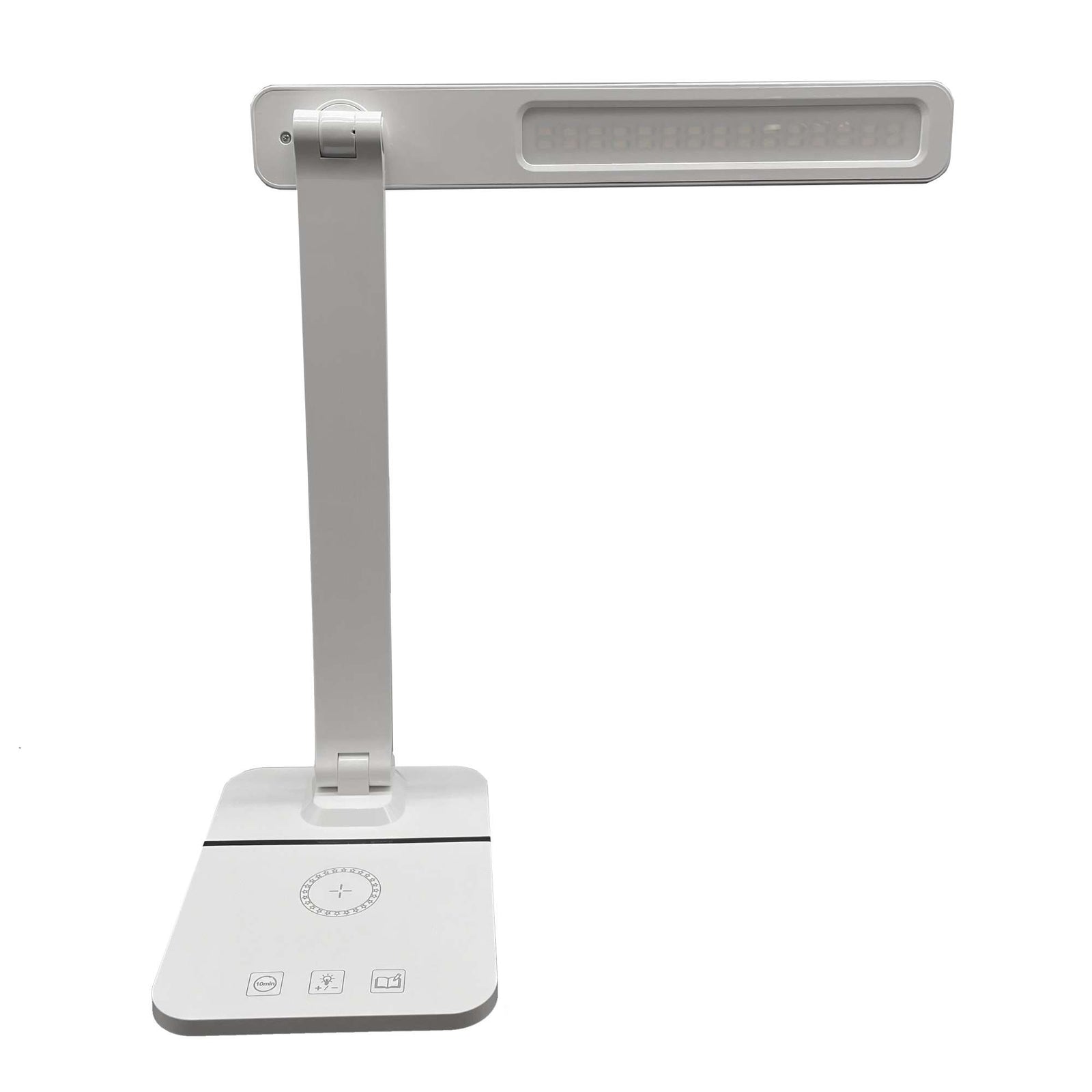 Touch Control White Desk Lamp With Wireless + Usb Phone Charger