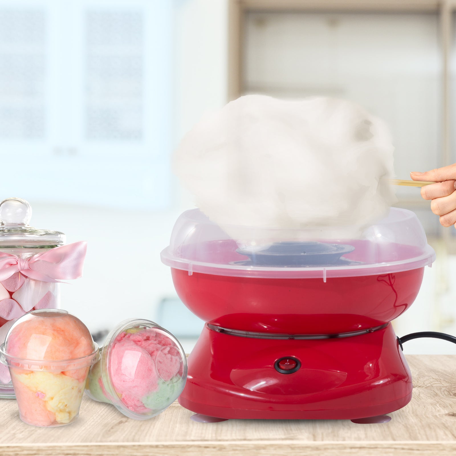 Cotton Candy Machine Electric Floss Sugar Equipment | One Size | Red