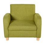 Child Armchair Wood Frame W/ Padding Seat Low-rise Bedroom | Green