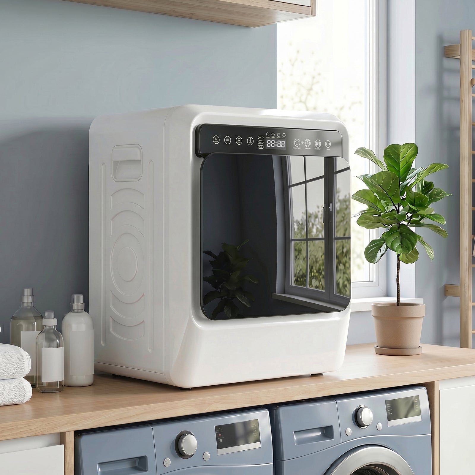 5kg Vented Tumble Dryer, 1000w Compact Front Tumble Dryer | White