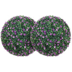 HOMCOM Set Of 2 Artificial Topiary Balls Indoor Outdoor Faux Boxwood Balls
