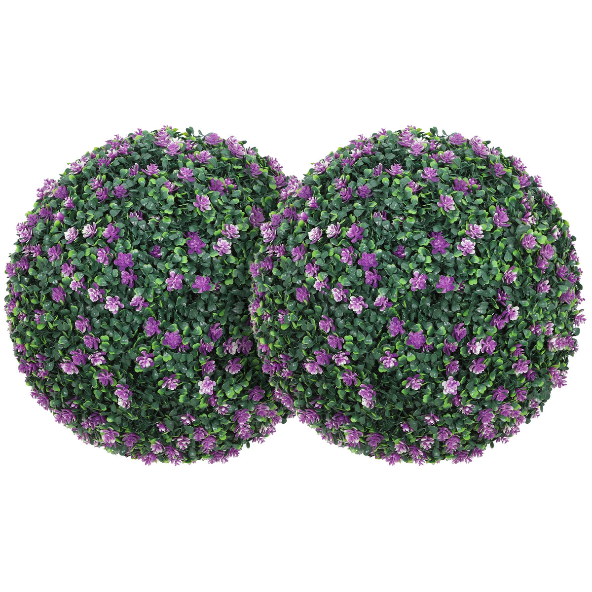 HOMCOM Set Of 2 Artificial Topiary Balls Indoor Outdoor Faux Boxwood Balls