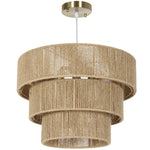Boho Hemp Rope Pendant Light, Ceiling Light For Bedroom