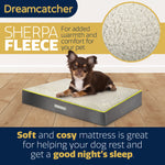 Grey Small To Xxl Dog Beds Orthopaedic Extra Large Flat Crate Pet Mattress, Removable Washable Cover | 76cm | Grey