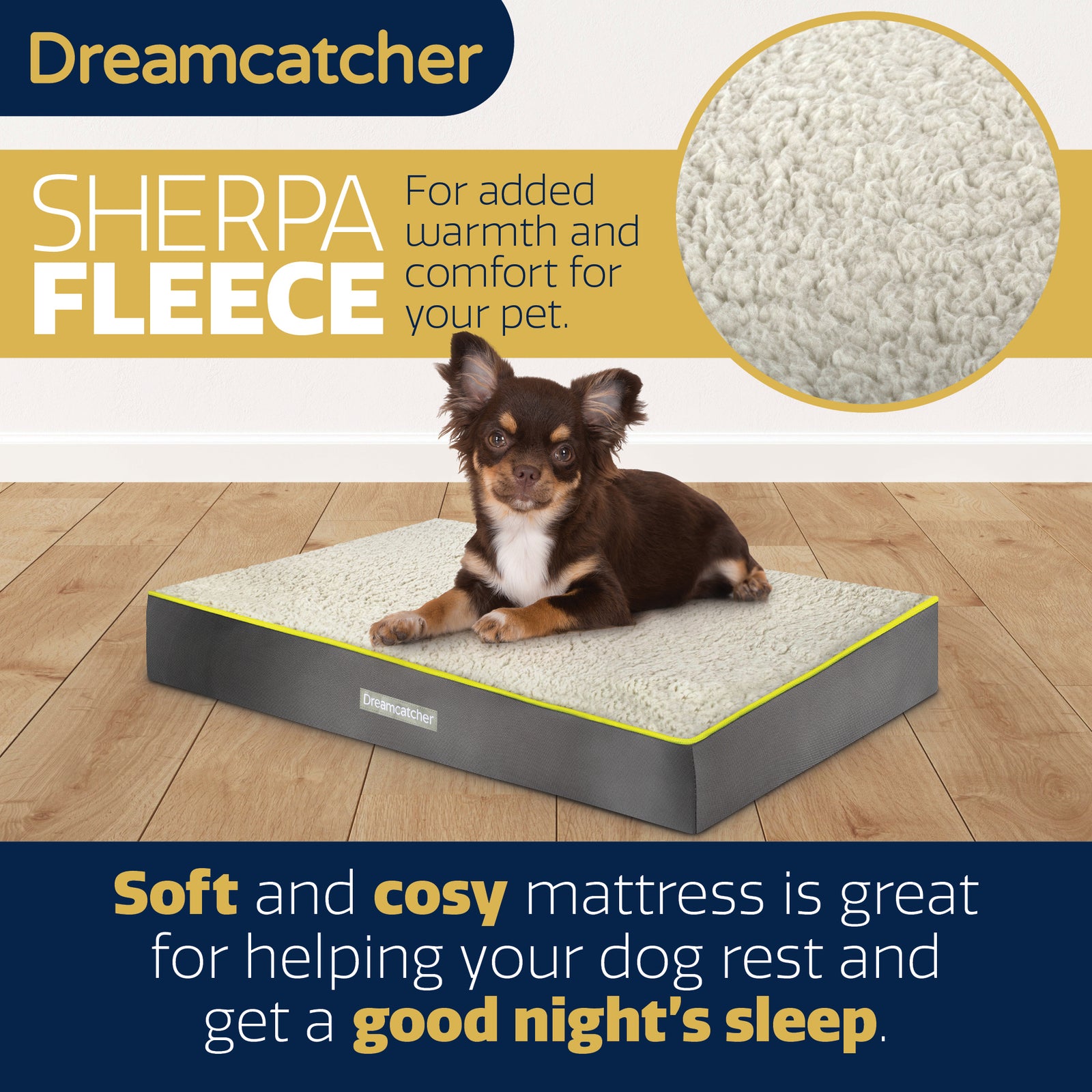 Grey Small To Xxl Dog Beds Orthopaedic Extra Large Flat Crate Pet Mattress, Removable Washable Cover | 76cm | Grey