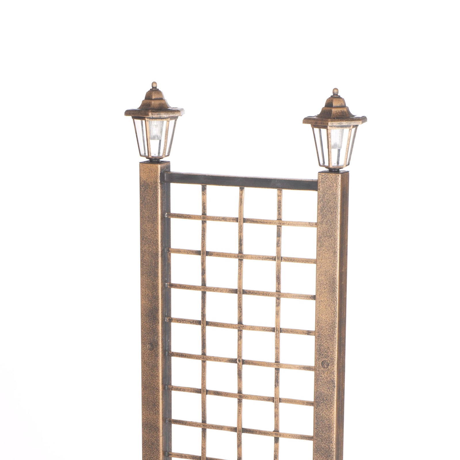 Trellis Planter With Solar Lantern (Bronze)
