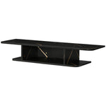 Wall Mounted Tv Stand With Storage Shelf | Black