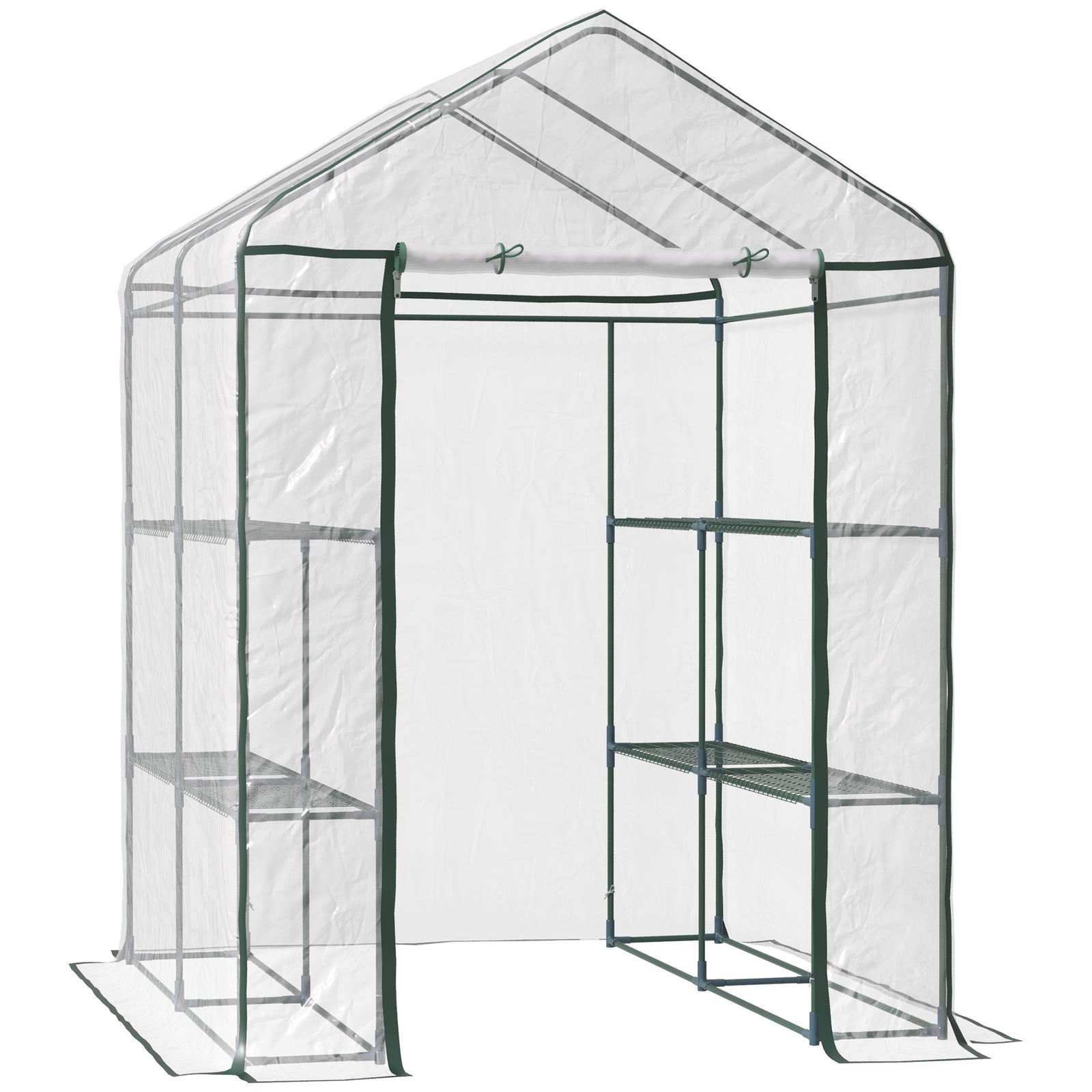 Walk-in Greenhouse With 8 Shelves