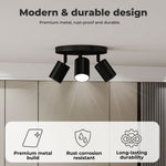 Emitto 3-way Spotlight Ceiling Light Adjustable Gu10 Modern Round Base