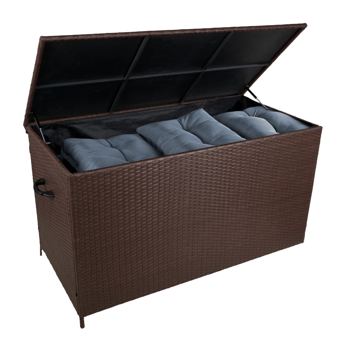 Rattan Cushion Storage Box 582l | Brown