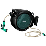 Retractable Hose Reel Wall Mounted With Lock | Green