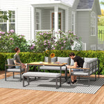 9-seater L-shaped Garden Sofa Set | Natural