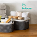 Kovan Grey Woven Basket - 14l