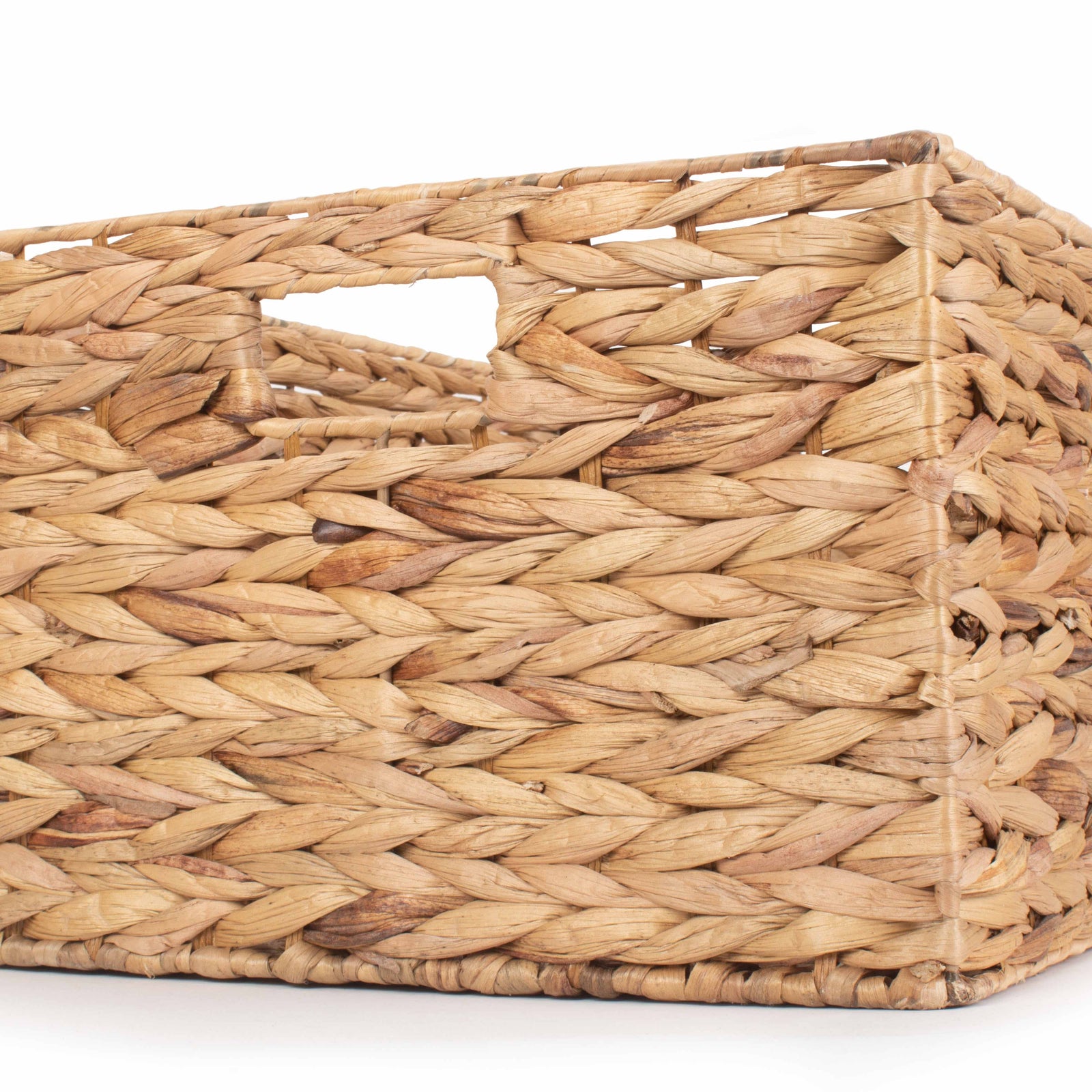 Water Hyacinth Rectangular Storage Basket | Large | Brown