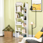 6 Tier Bookshelf Freestanding Decorative Storage Shelves