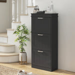 HOMCOM Slim Shoe Storage Cabinet With 3 Flip Drawers For Entryway