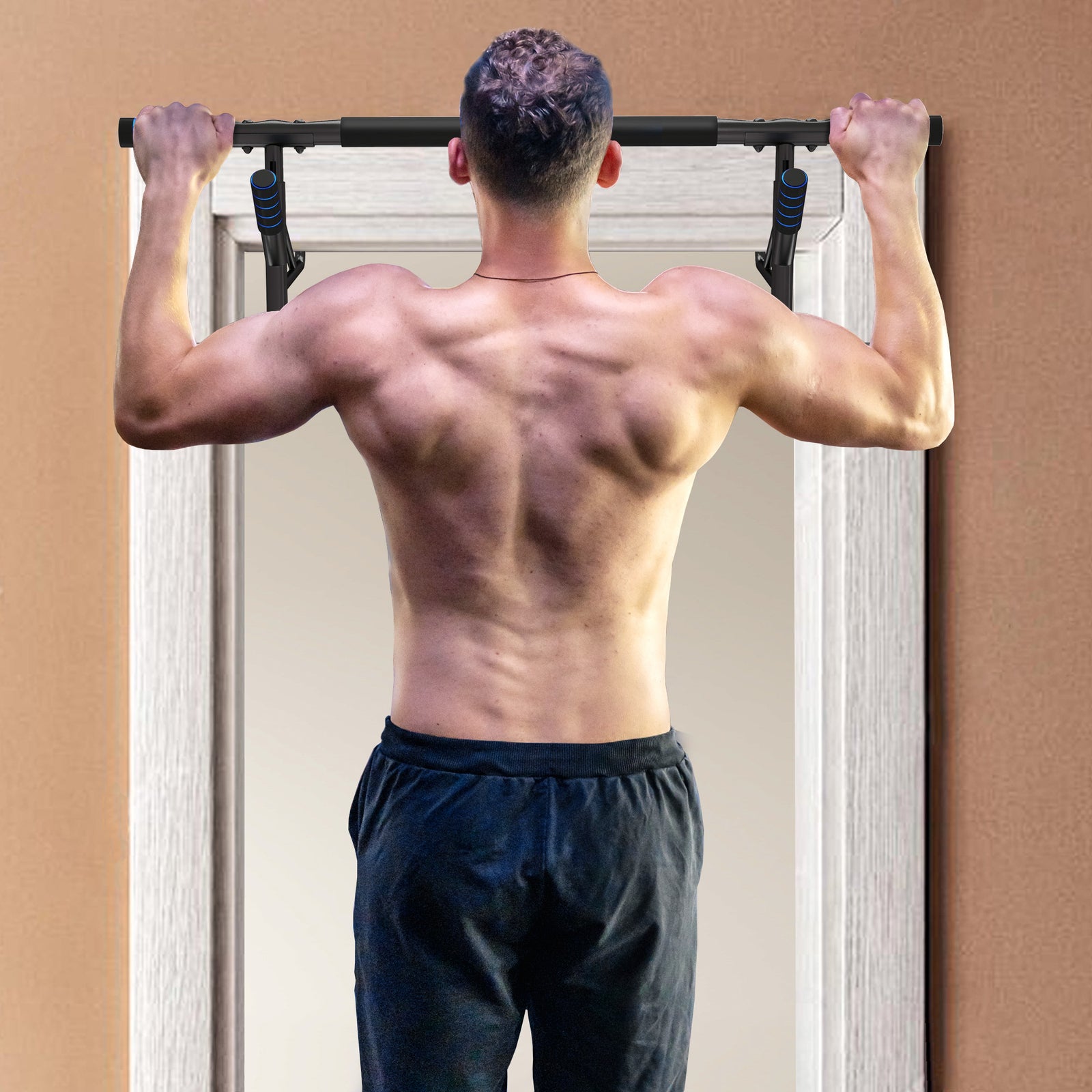 Pull-up Bar Doorway With Resistance Bands, No Drilling | Large