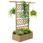 Wooden Trellis Planter For Climbing Plants
