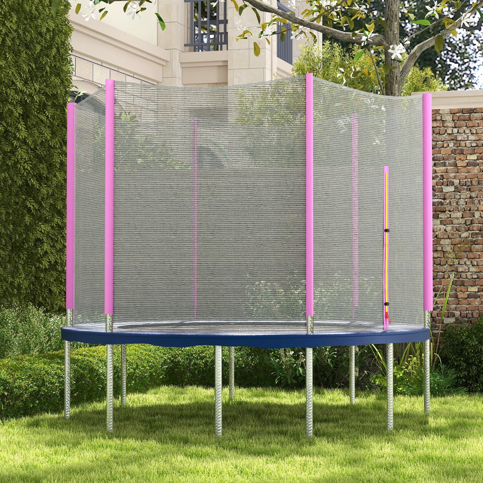 10ft Trampoline Net Replacement With Plastic Pole Covers