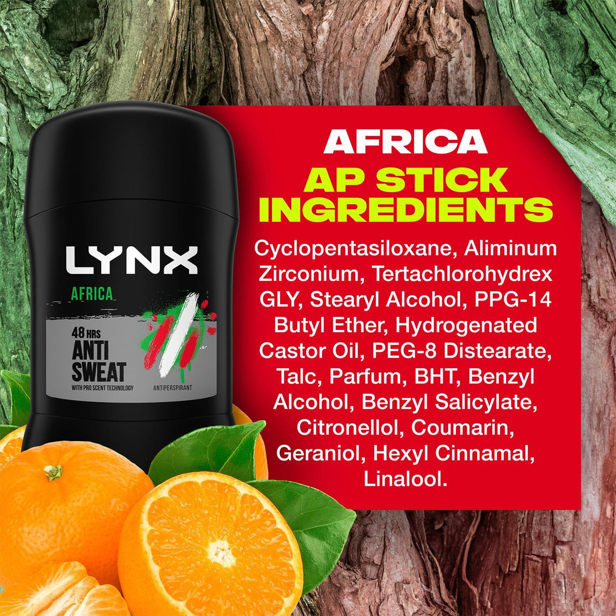 Africa Anti-perspirant Deodorant Stick 48 Hrs Anti Sweat 50ml, 24 Pack | Set of 24