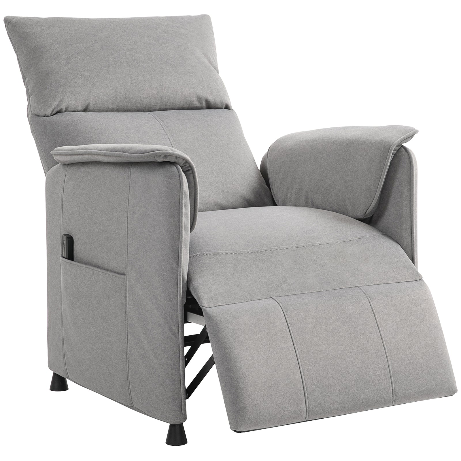 Electric Reclining Chair W/ Remote, Power Recliner For Elderly | Grey