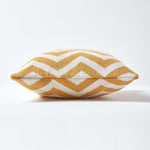 Geometric Cotton Knitted Cushion Cover | 45cm x 45cm | Mustard