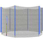 10ft Trampoline Net Replacement Safety Net W/ Zipped Door | Blue