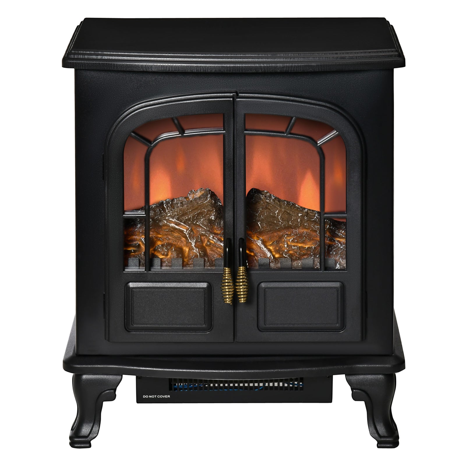 Free Standing Electric Fireplace Stove With Led Fire Flame