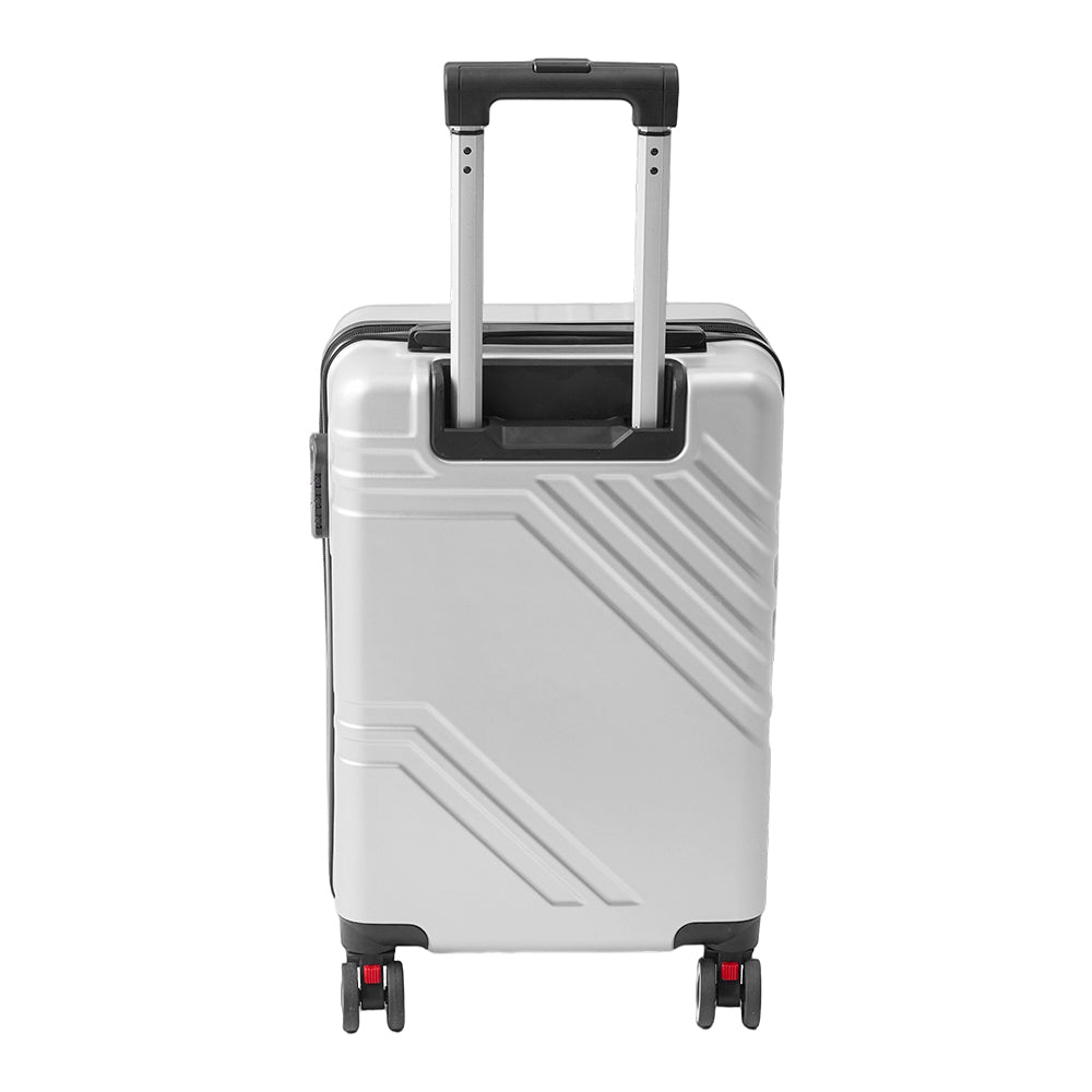 20"suitcase With Combination Lock | White