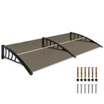 Door Canopy Outdoor Awning Rain Shelter For Window Porch | M | Brown