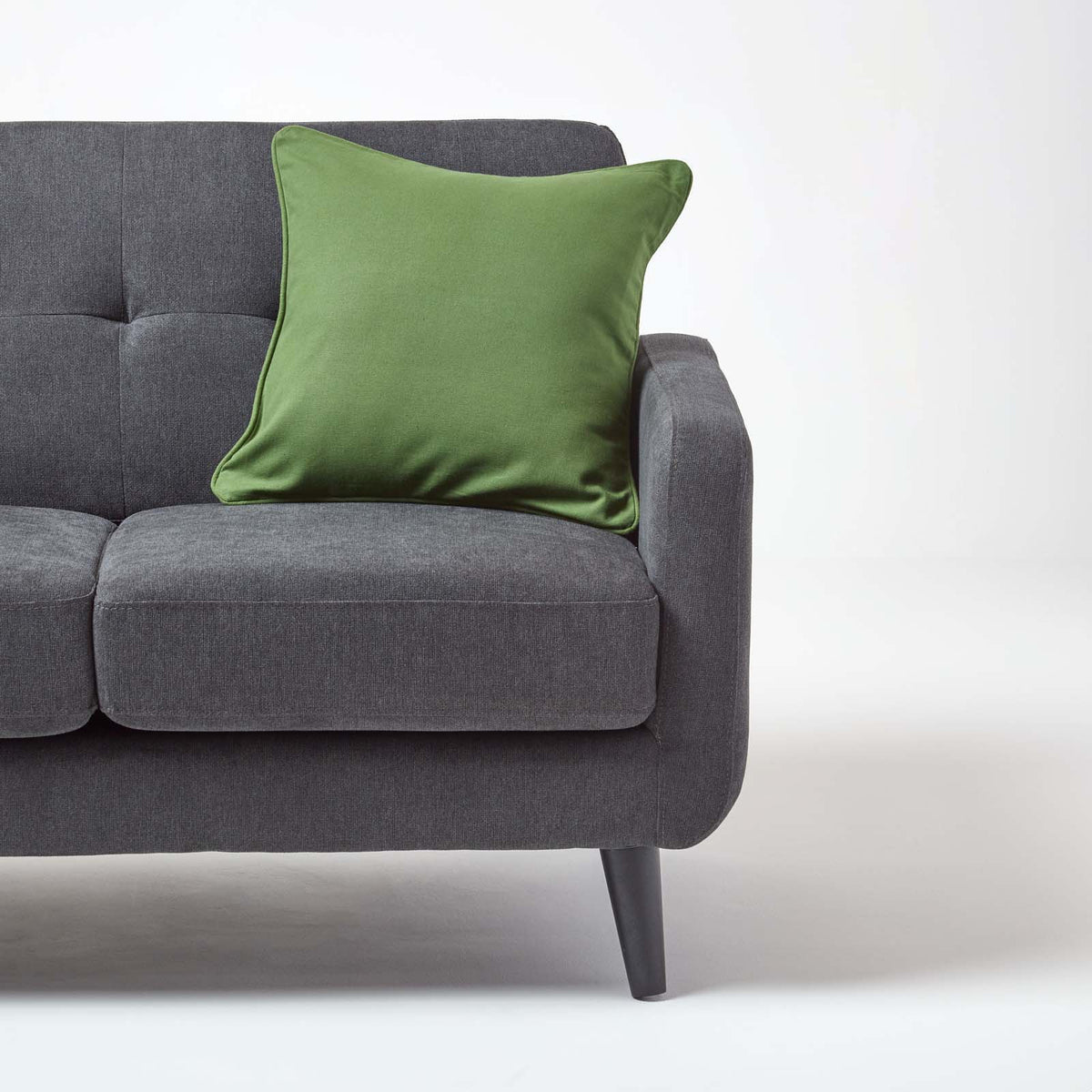 Cotton Plain Cushion Cover | 45cm x 45cm | Olive Green