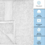 Supreme Egyptian Collection 100% Cotton Soft Hand Towel White, 50x85 Cm