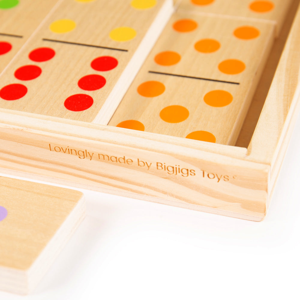 Wooden Jumbo Dominoes Set, Includes 28 Pieces