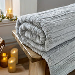 Chatsworth Faux Fur Luxury Throw 130x170cm – Ultra Soft & Stylish Blanket | 130cm x 170cm | Grey
