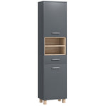 Bathroom Storage Unit With Open Shelves And Drawer