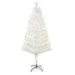 Pre-lit Artificial Christmas Tree Fibre Optic Xmas Decoration | 5ft | White