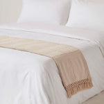 Kashi Cotton Throw With Tassels | 255cm x 360cm | Natural