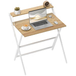 81.5 Cm Folding Computer Desk For Small Spaces Bedroom | Natural