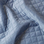 Diamond Quilted Velvet Bed Throw | 150cm x 200cm | Blue
