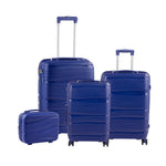 Lockable Travel Suitcase Set | Set of 4 | Navy Blue