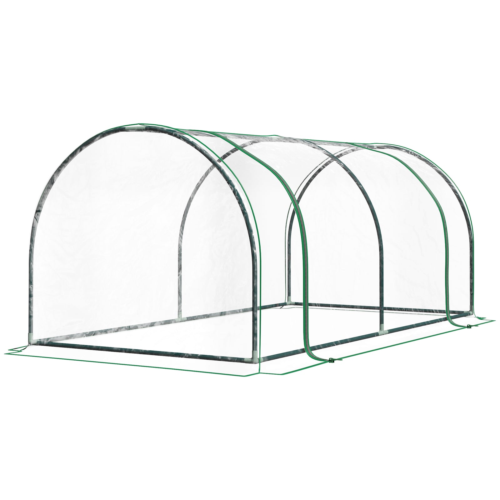 Green Tunnel Greenhouse 200x100x80cm | Silver