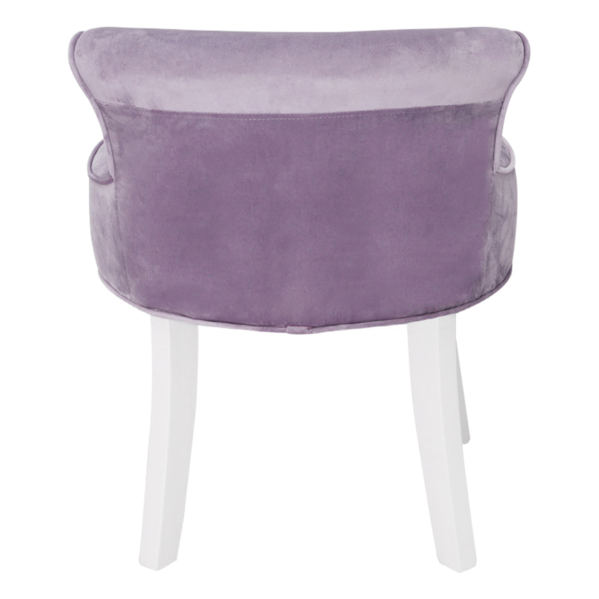 Breeins Upholstered Velvet Vanity Dressing Table Stool With Low Backrest